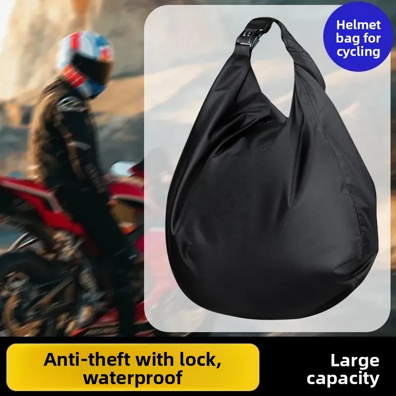 

Large Capacity Motorcycle Riding Bag Waterproof Outdoor Storage Pouch Helmet Clothes Bag Anti-Theft Password Lock for Couples