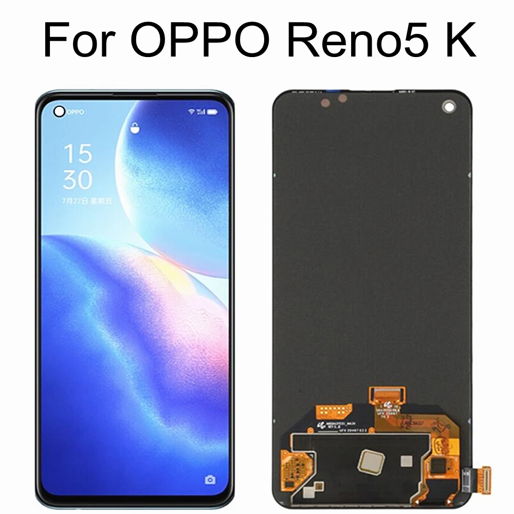 6.43  AMOLED For OPPO Reno5 K PEGM10 LCD Display Reno 5k Touch Screen Assembly Replacement Accessory