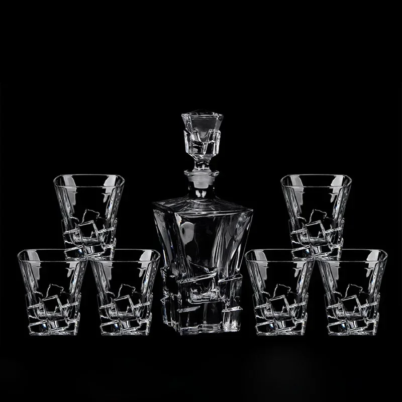 European luxury whiskey glass set, lead-free crystal glass wine bottle, sobering vessel, wine set, wine pot, and wine dispenser