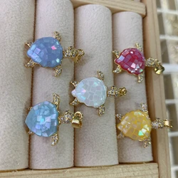 Fashion Shell Sea Turtle Pendants Charms For Jewelry Making Women DIY Necklace Bracelet Accessories
