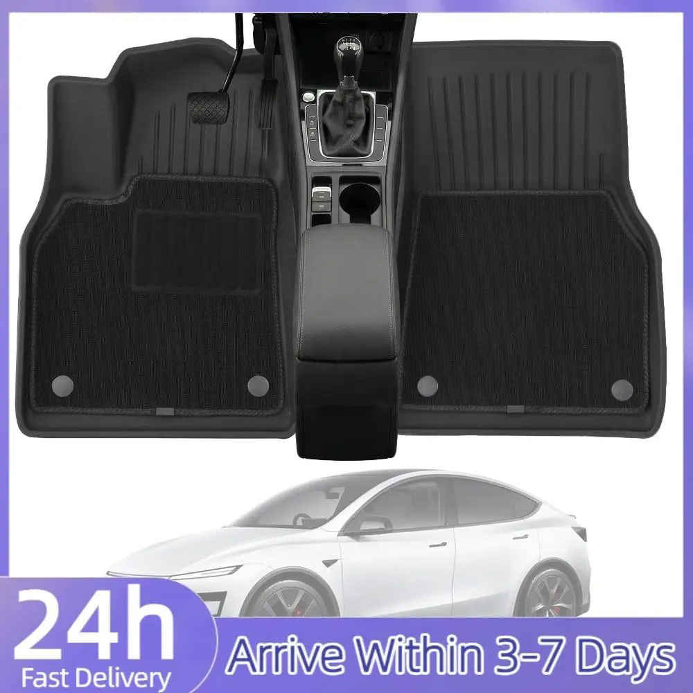 

Автомобильные коврики с защитными вкладышами для багажника, всепогодные, из TPE, полный комплект для Tesla Model Y Juniper 2025-2026, напольные коврики для аксессуаров Tesla