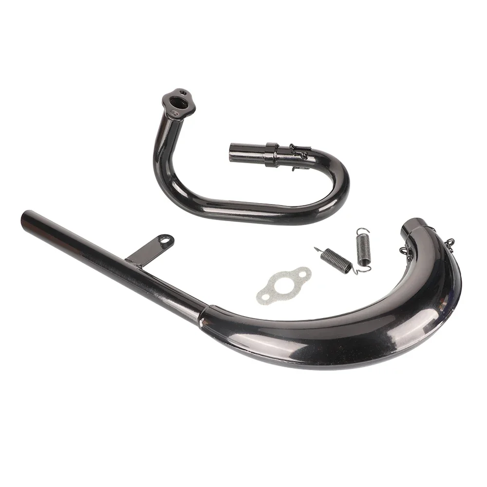 For 2 Stroke 50cc 66cc 80cc 100cc Engine Gas Motorized Bicycle Motor Bike Split Pipe Exhaust Muffler Kit