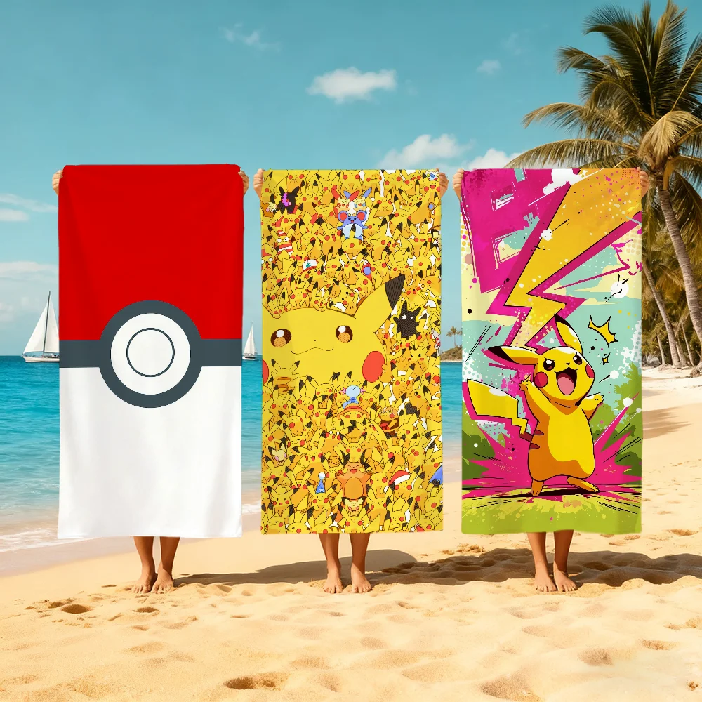 Cool P-Pikachues-u-u Cute Towel Beach Quick Dry Soft Pool Towels Gift for Travel Gym Shower Camping Sports