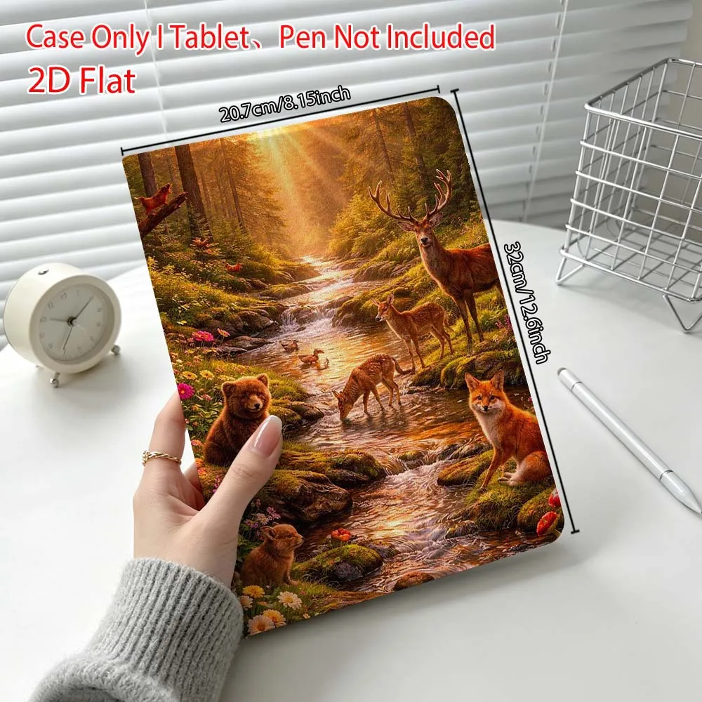 Cute forest animals Fashion For Xiaomi Poco Redmi Pad 8 2 4 C1 6 6S 7 7S SE 9.7 14 11 11.2 Inch Pen Tray Tablet Case 4