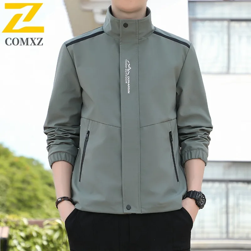 

COMXZ 2024, весенне-осеннее мужское тонкое пальто, молодежная деловая повседневная универсальная модная куртка