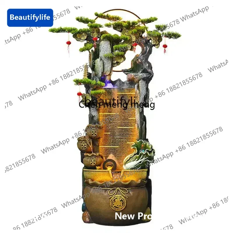 

183Bafanglai Floor Circulation Fountain Flowing Water Living Room Balcony Office Lucky Water View