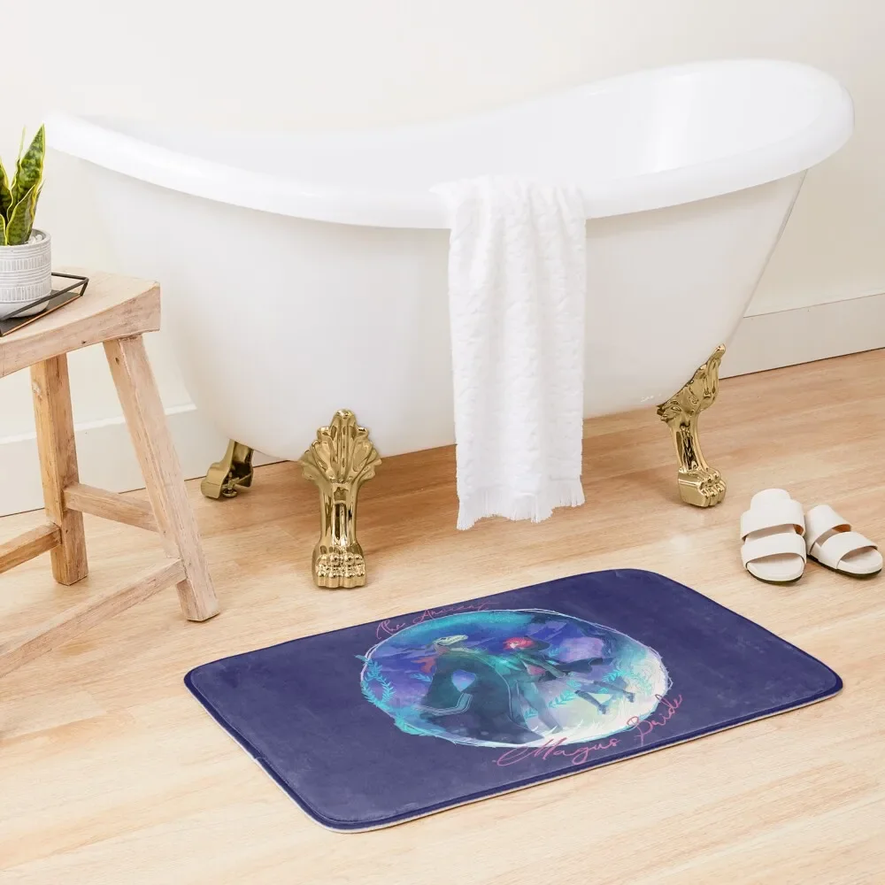 

The Ancient Magus Bride - Mahoutsukai no. Yome typo poster (square ver.) Bath Mat Mats In The Bathroom Anti-Skid Shower Mat