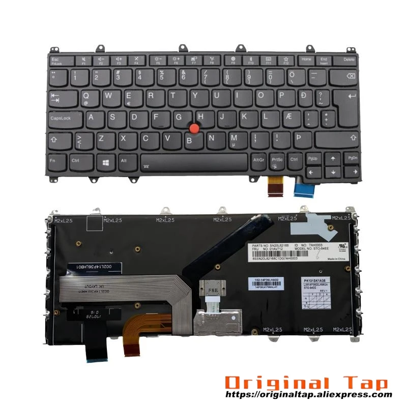 IS Icelandic Backlit Keyboard for Lenovo Thinkpad X380 Yoga 370 01EN402 01AV691 01HW591 01HW631