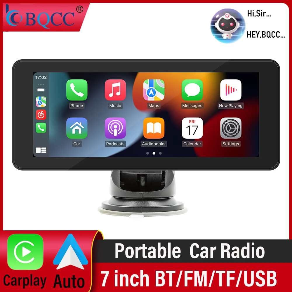 

BQCC 6.86 inch portable car MP5 mobile phone interconnection reversing image TYPE-C interface mobile phone screen projection