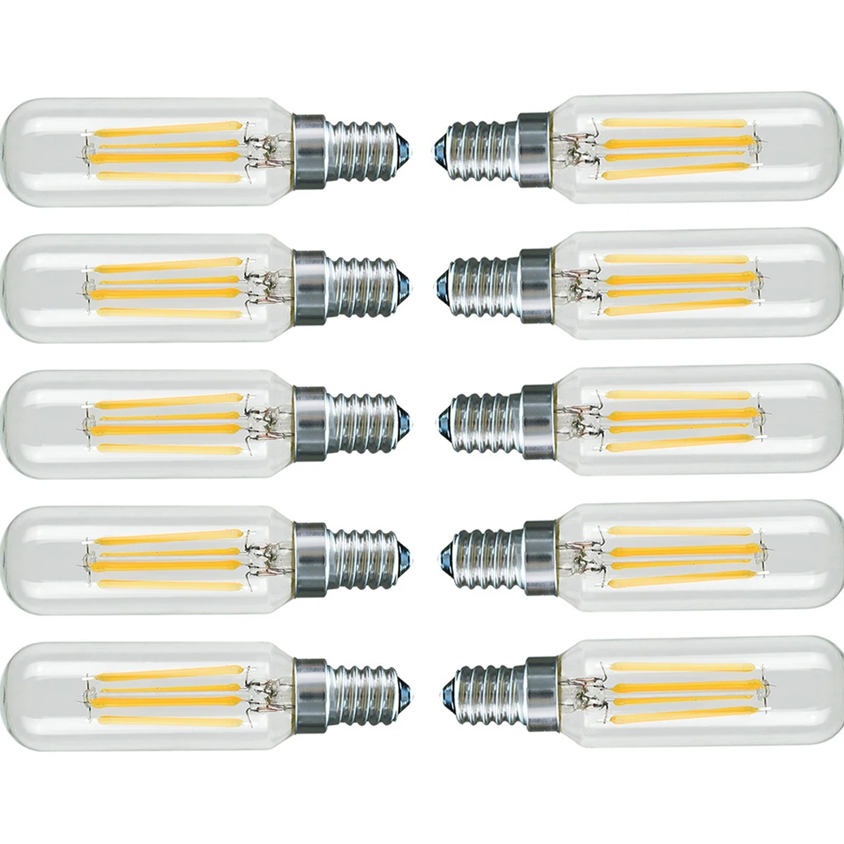 

10Pc T25 E14 Led Bulb Cob Light Bulbs Clear-glass Tungsten Filament Lamp 220v 240v 3000k 4w Range Vintage Decorative Edison Home