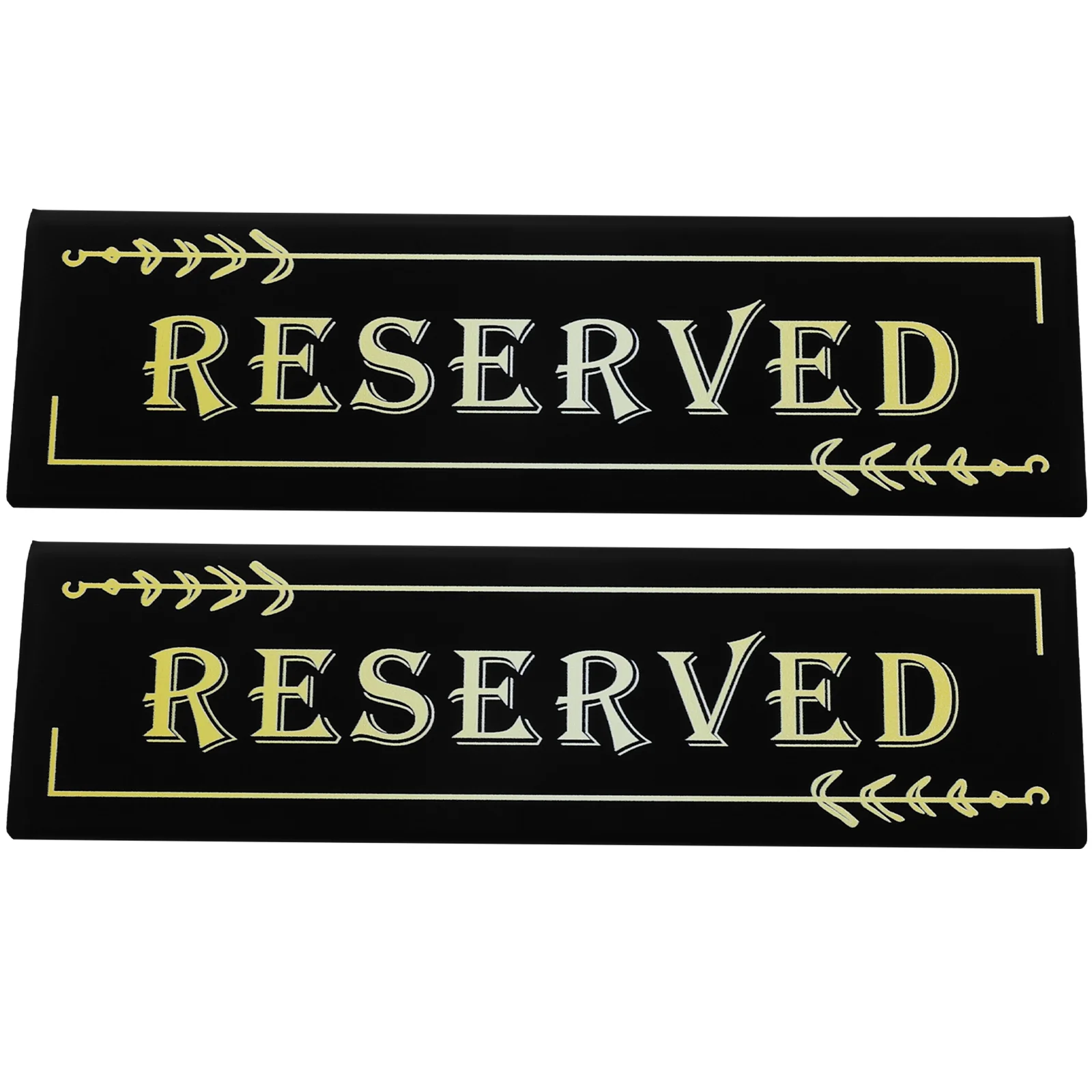 2 Pcs Inverted Triangle Card Table Wedding Seats Sign Emblems Acrylic Reserved Logo Seating Signs Hotel