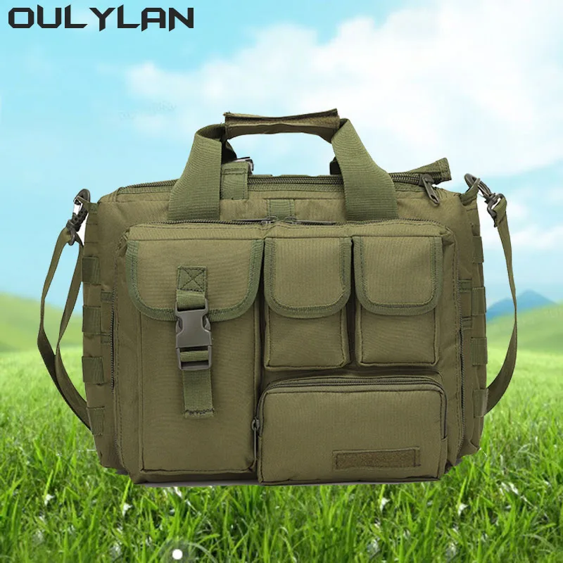 OULYLAN Men Big Capacity Outdoor Large Capacity Army Bag Laptop Bags Portable Shoulder Bag Camping Hiking Tool Bandbag