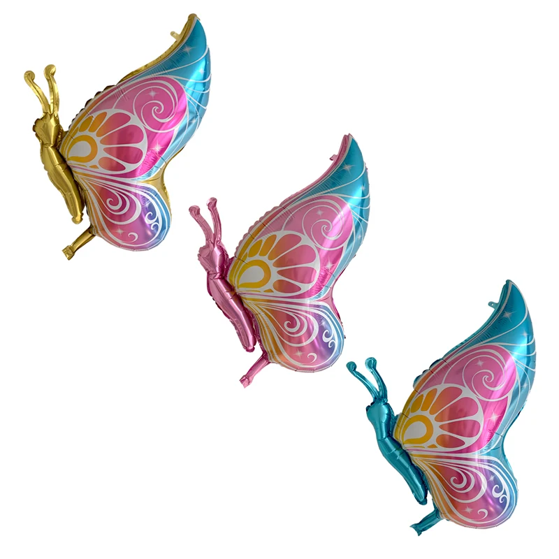 3 stücke Schmetterling Aluminium Folie Ballons Schmetterling Helium Luft Globos Geburtstag Party Dekorationen Baby Dusche Kinder Spielzeug Foto Requisiten