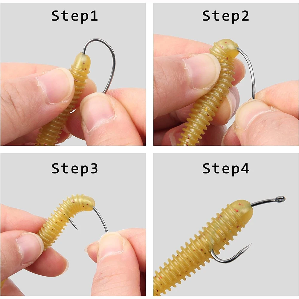 Anzuelos circulares para carpa con aparejo de pelo y vástago curvo - imagen 5