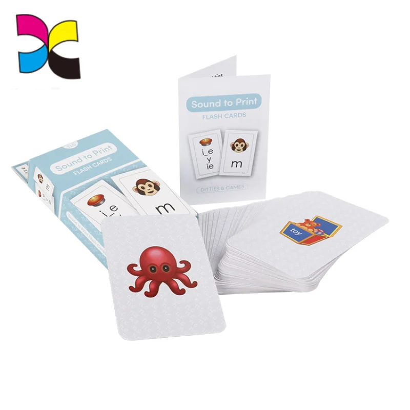 custom.Custom Alphabet and Animal Study Cards Learning Flash Cards Games Kids