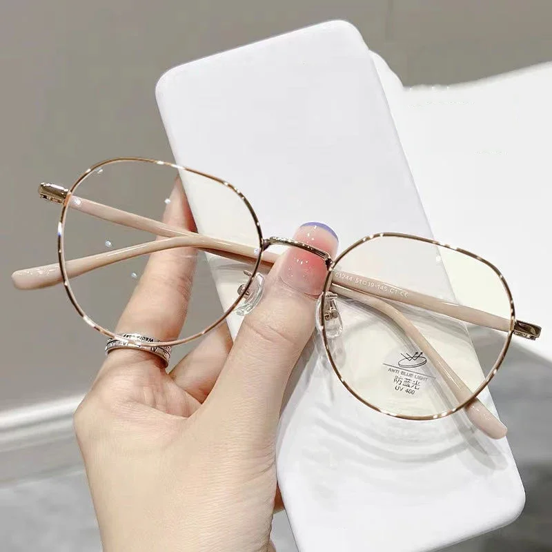 Luxus-Myopie-Brille, klassische Vintage-Anti-Blaulicht-Brille, Damen und Herren, Minus-Dioptrien-Brille, verschreibungspflichtig, mit 0–0,5 bis–6,0 – Detail 11