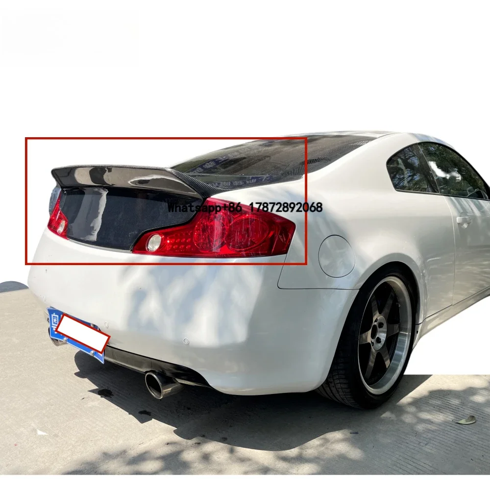 

FOR INFINITI G35 Coupe Trunk Cover Two-door G35 CLS-style Boot Lid Double-sided Carbon Fiber Body Kit Rear Wing Spoilers