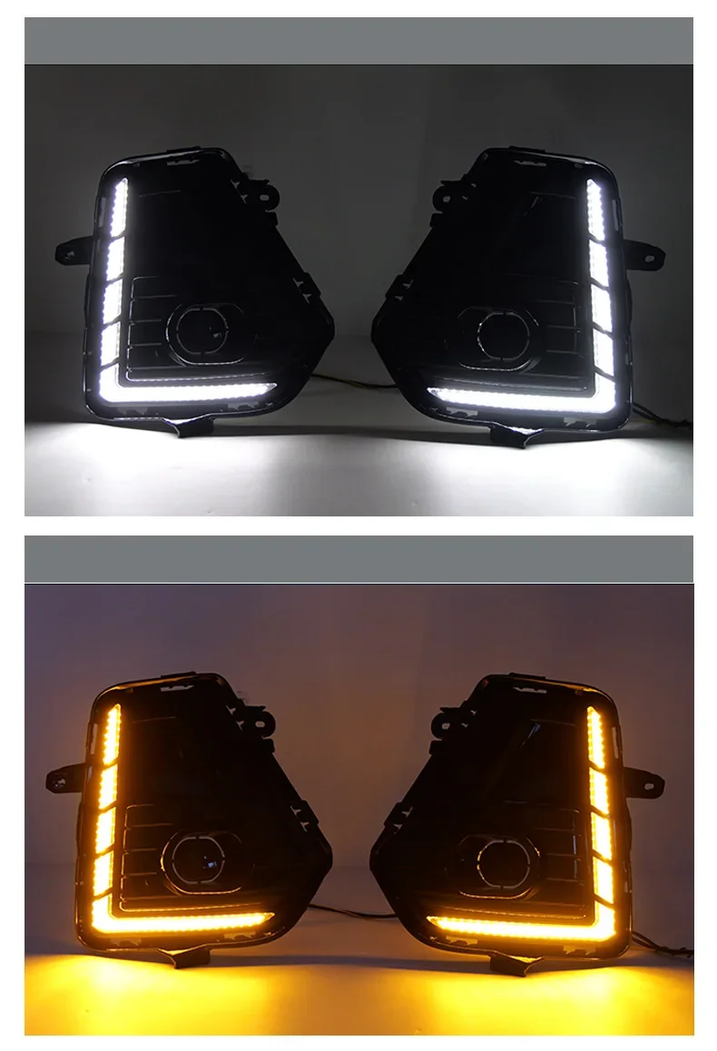 For Toyota RAV4 2026 US Version DRL Car Front Fog Light Position L-shaped Model Daytime Running Light Dymanic Turn Signal