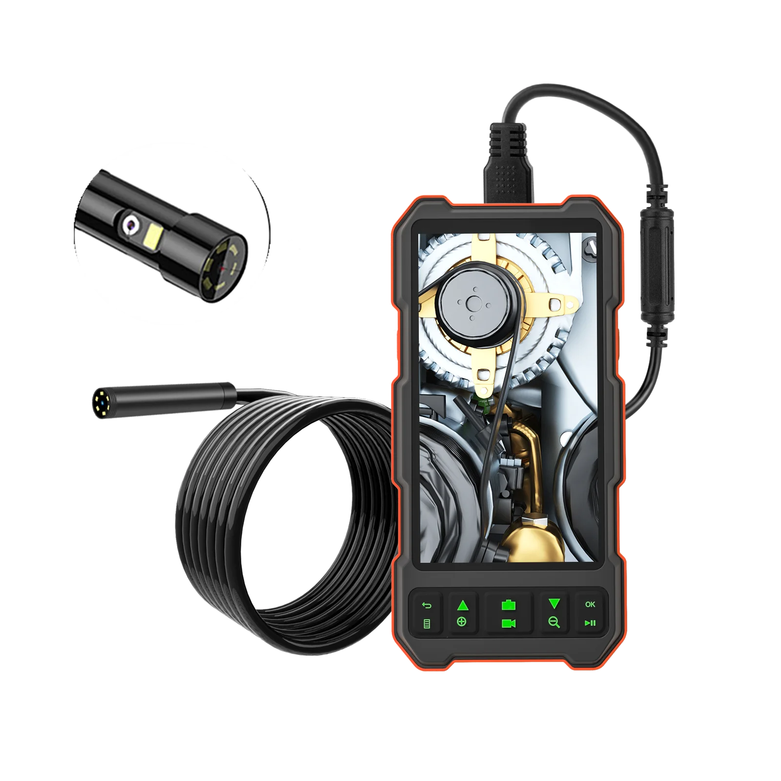 

4.5Inch IPS Screen 3.9mm 2MP 1080P Industrial Endoscope CMOS Borescope Inspection Otoscope Camera Digital Microscope