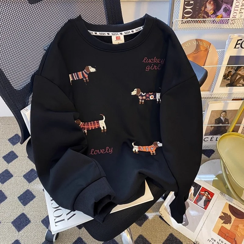 

Толстовка с капюшоном больших размеров на флисовой подкладке с вышивкой, в американском уличном стиле, для женщин и мужчин, осенне-зимняя, повседневная