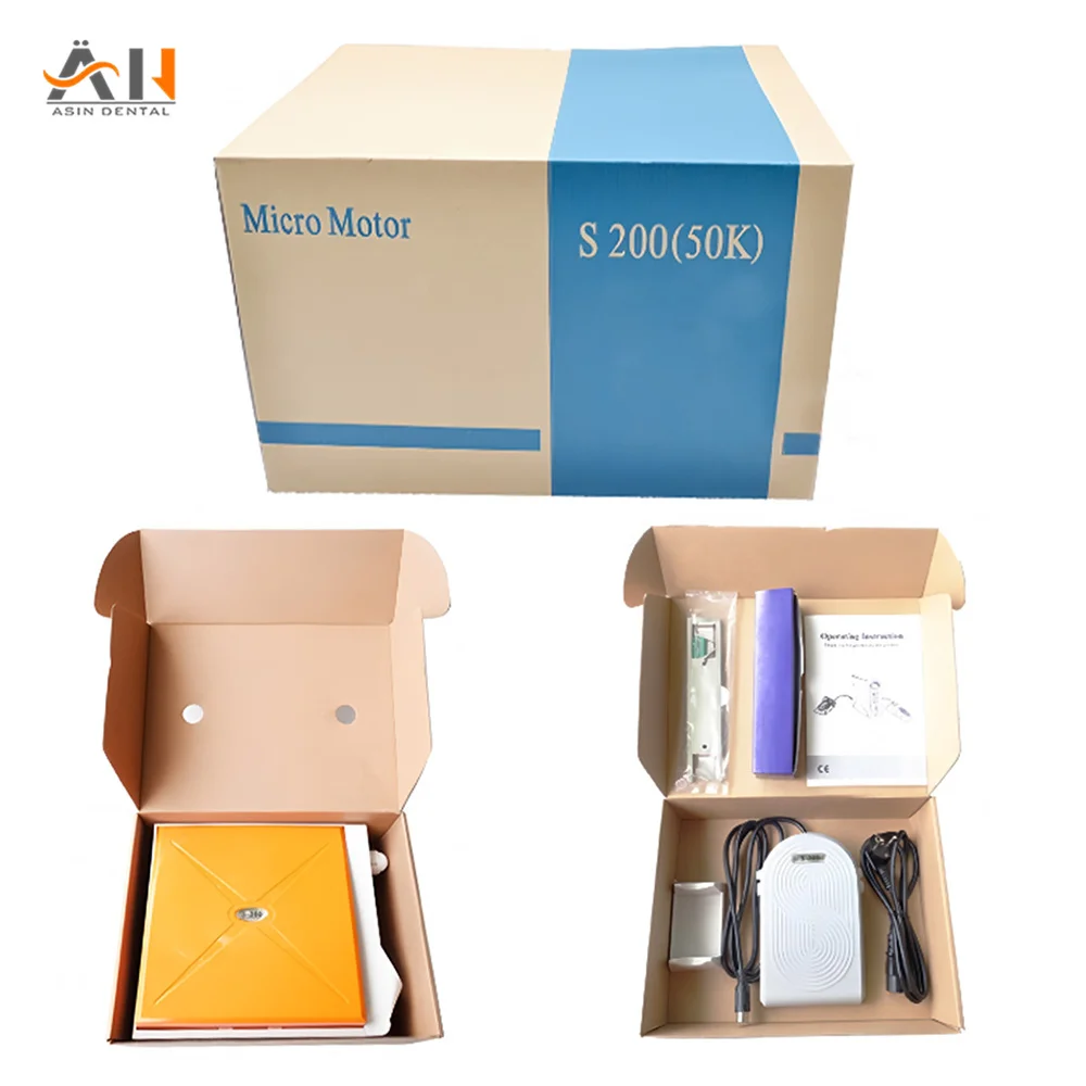 High Speed Brushless Dental Micromotor 60,000RPM Knee Control and Hand Control Micro Motor with Dental Lab Handpiece Dentist lab