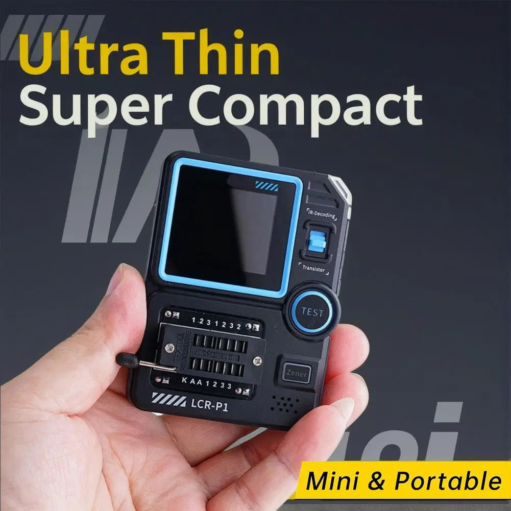 

LCR-P1 Transistor Tester Multifunctional Capacitance Testing MCR Meter MOS Electroslag Effect Meter Field Resistance Transi E1P3