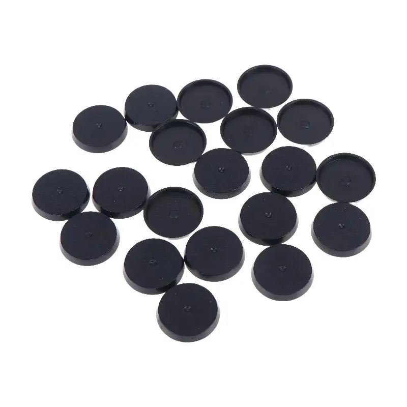 20/100Pcs 25mm Round Wargame Miniature Base Black Plastic Figure Stand For Tabletop Wargaming Model Hobby DIY Painting view 4