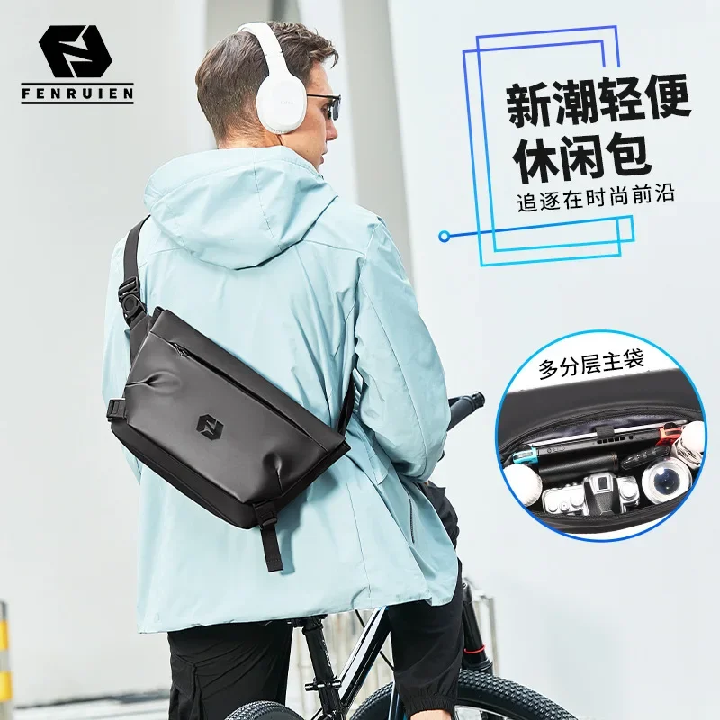 2024 New Magnetic Buckle Shoulder Bag For Men Business Crossbody Bags Waterproof Large Capacity Messenger bag Male bolso hombre