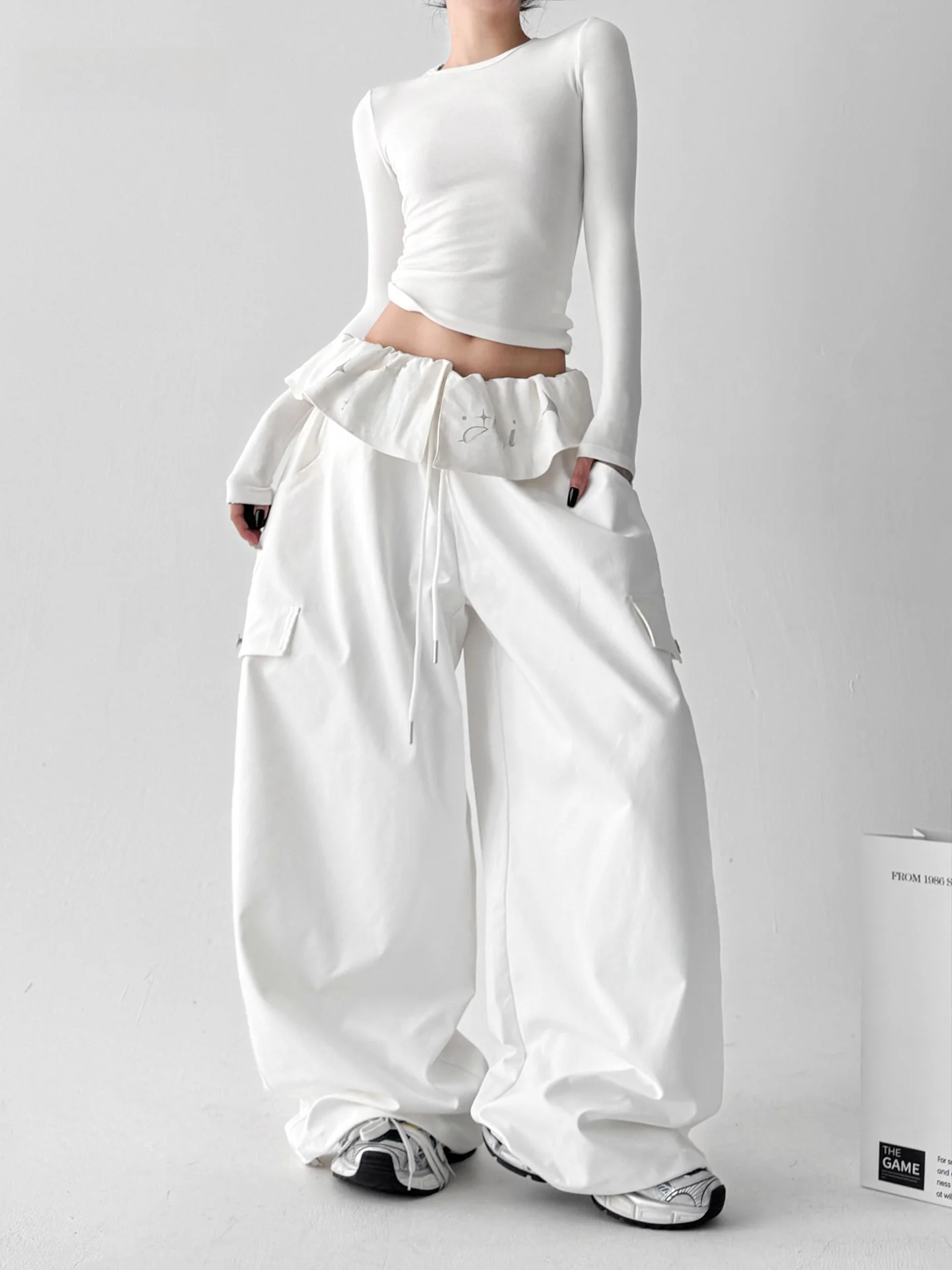 

American Retro Work Pants Women's High Waist Slim Straight Leg Wide Leg Casual Loose Long Pants Spring Autumn New Arrival