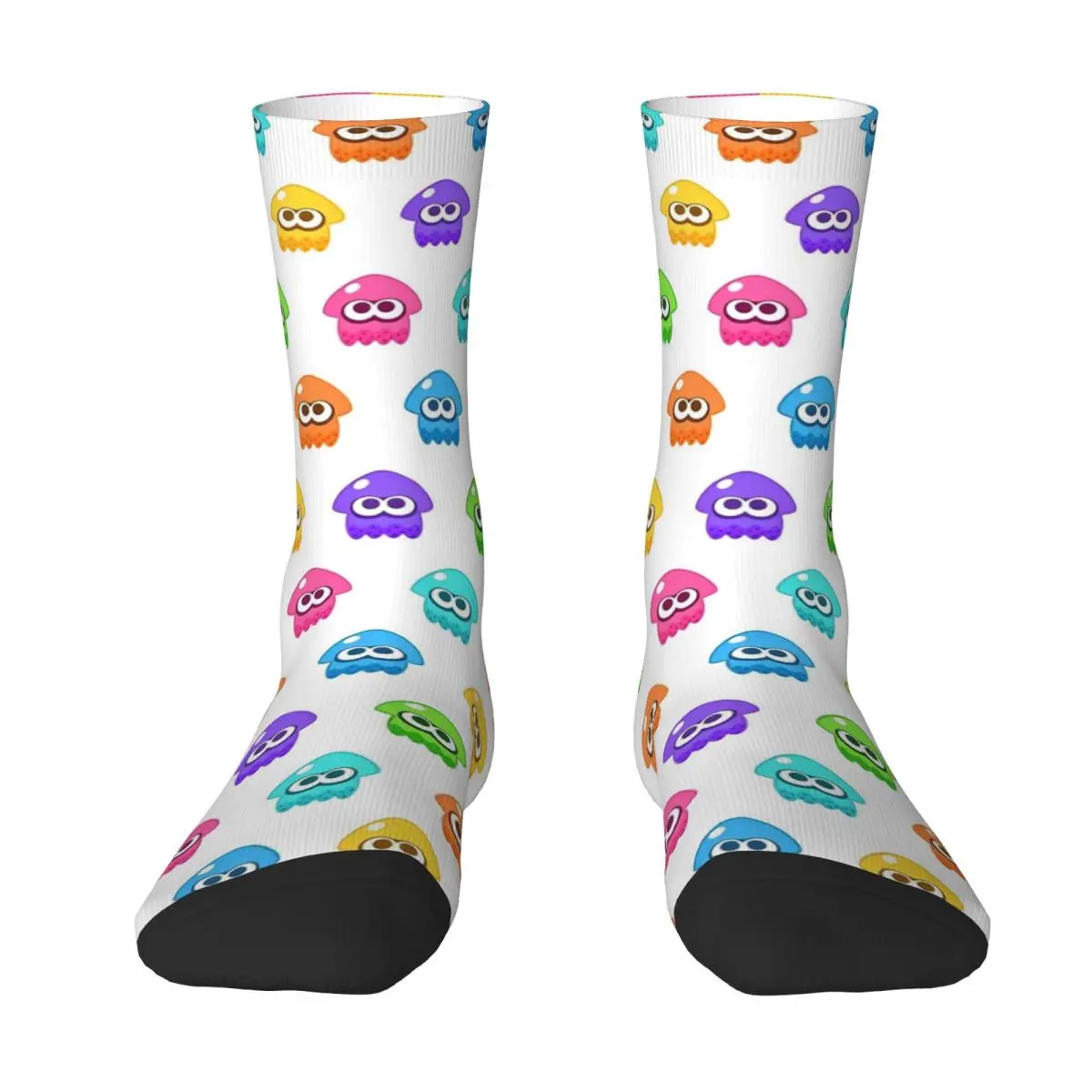 Rainbow Splatoon Stockings Video Game Printed Funny Socks Autumn Anti Sweat Socks Adults Men Outdoor Sports Quality Socks