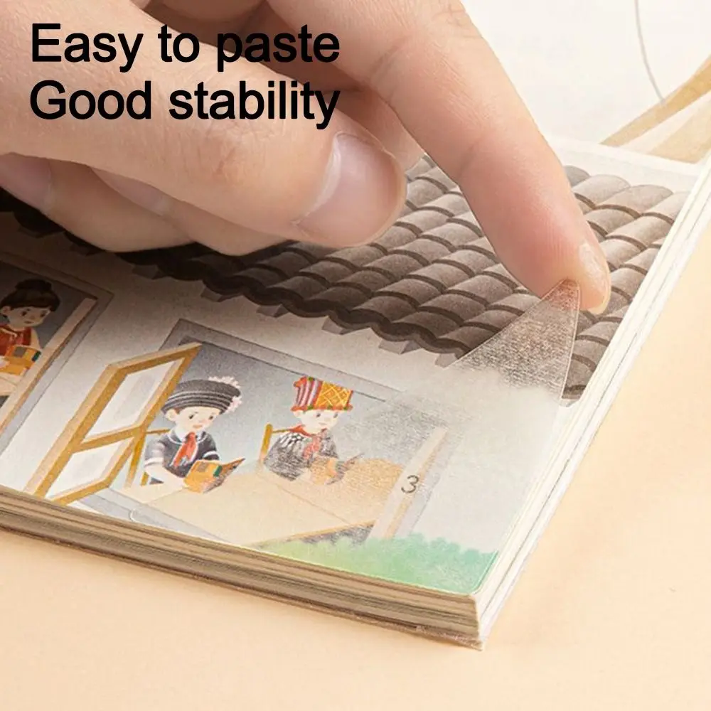10/100pcs Triangle Book Anti-curling Edge Protectors Transparent Anti-roll Stereotyped Stickers Self-Adhesive Cover Protectors