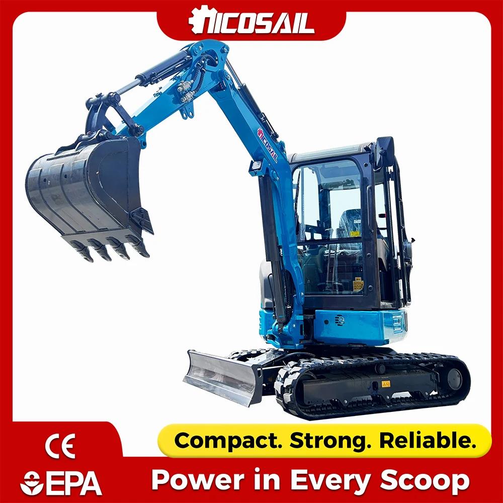

Nicosail 3 Ton Crawler Excavator CE Certified Euro 5 Stable Quality Easy Maneuverability for Farm Building Site
