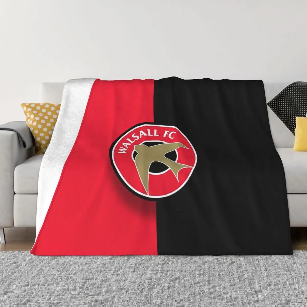 

Walsall FC Fansart UltraSoft Micro Fleece Throw Blanket for Cozy Comfort in Home Garden