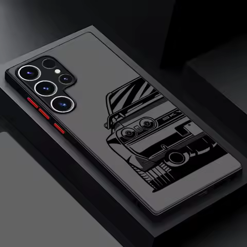 Black Gtr Sport Car Black Edge Shell Phone Case for Samsung Galaxy S20 FE S10+ S9 Plus S21 S21 5G S25 Ultra S22 Plus S24 Ultra