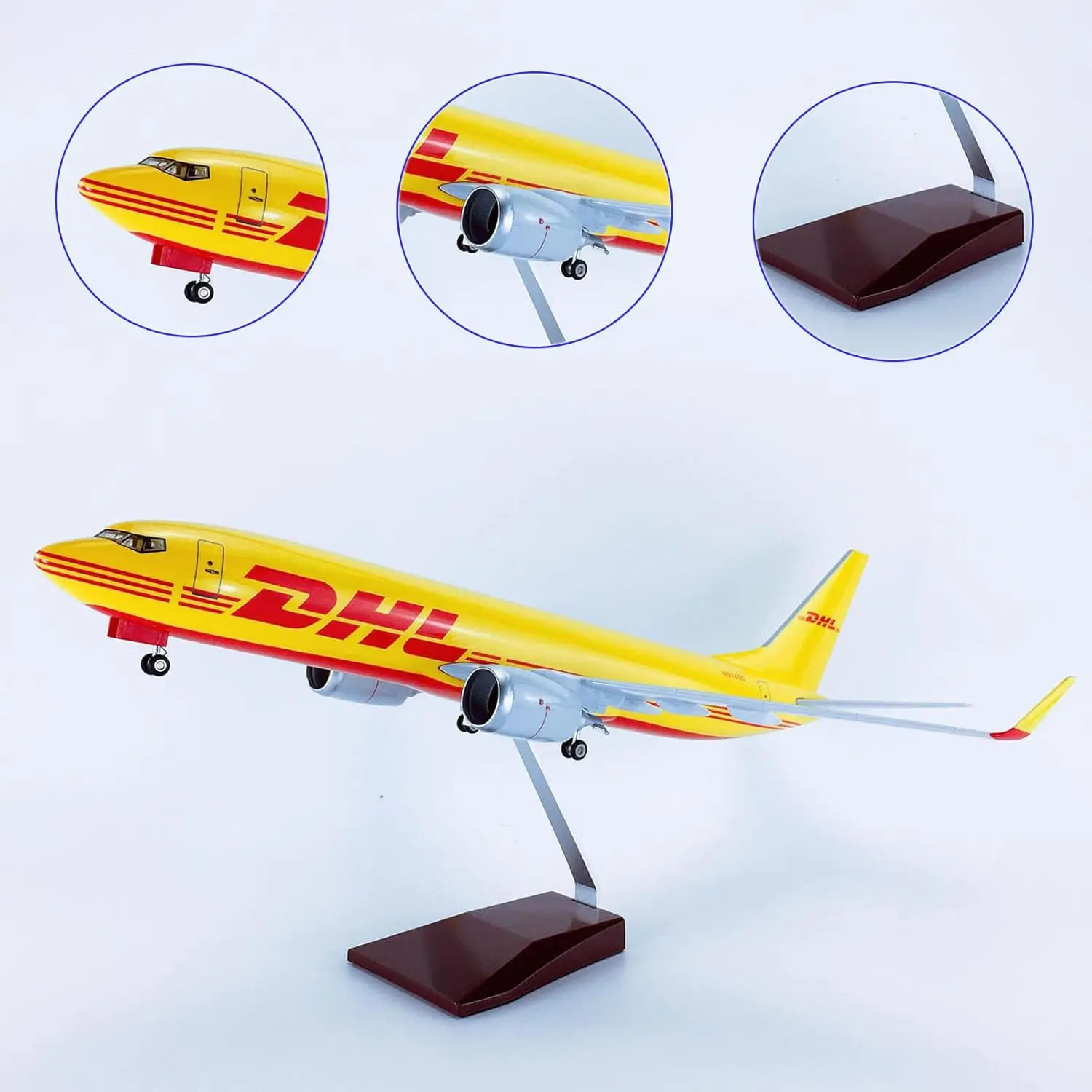 1:80 Scale Model Plane B737-800 DHL Airplane Resin Aircraft Model kids toys for boys Souvenir Plane Toy Collected Gift