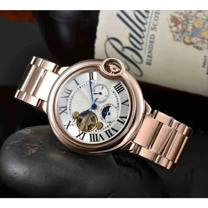 Skeleton Blue Balloon Series Fully Automatic Mechanical Movement Men’s Luxury and Noble Watch Automatic Watch Men  Luxury Watch