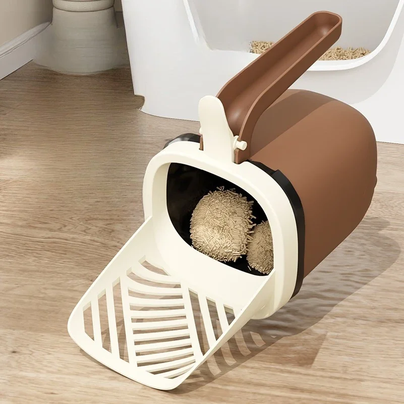 

New high-capacity integrated 2-in-1 cat litter scoop cat litter bin litter bin litter storage box cat cleaning tool universal