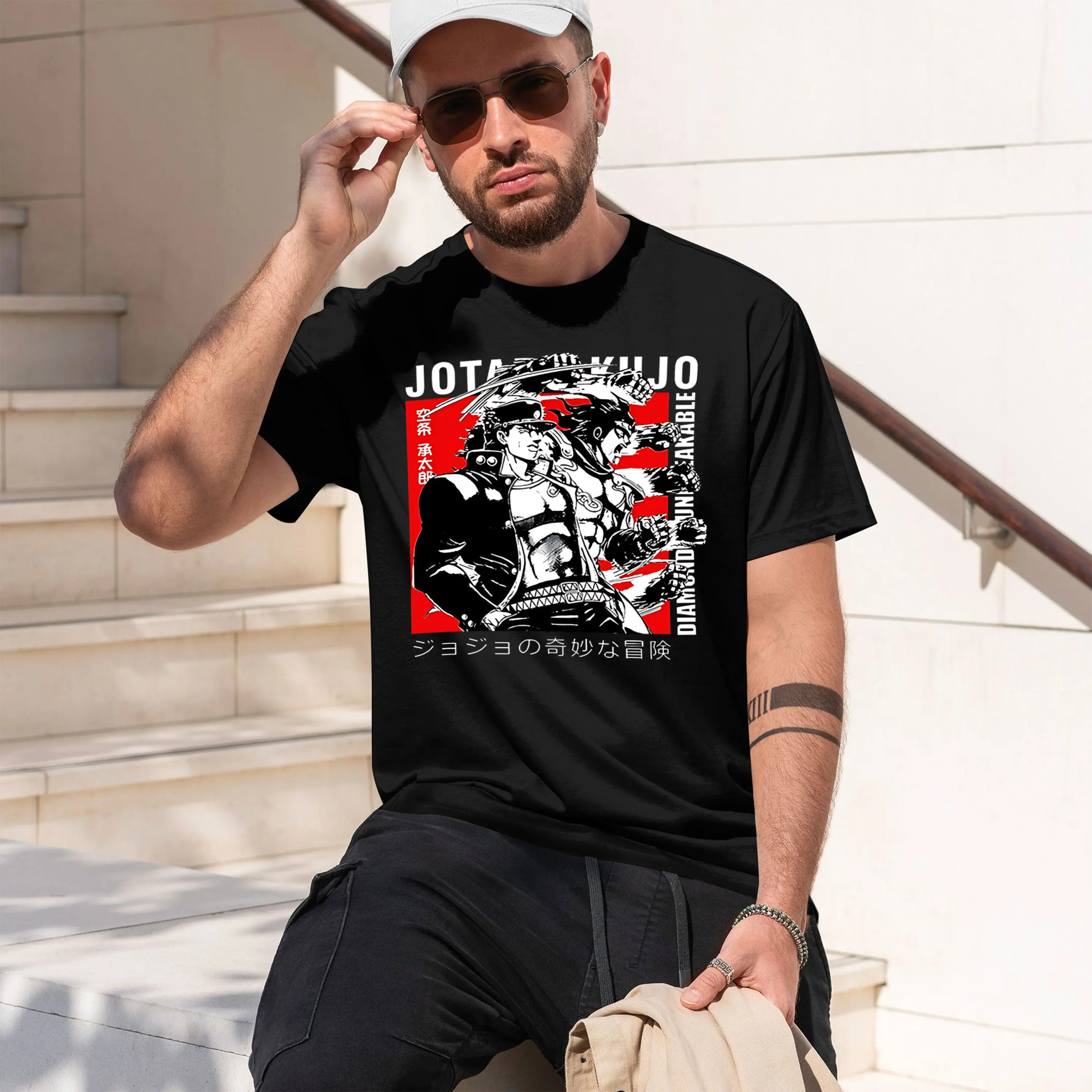 Jotaro Kujo 2026 New Model Men’s Short-sleeve crewneck T-Shirt Classic Casual Multiple Colors and Sizes for Daily Wear All-Day C