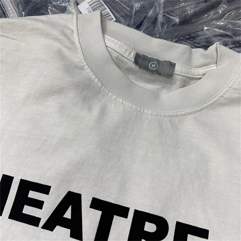 2024 Summer Style T-shirt Men Women Best Quality THEATER OF CRUELTY Logo T Shirt High Street Grey Apricot Tee