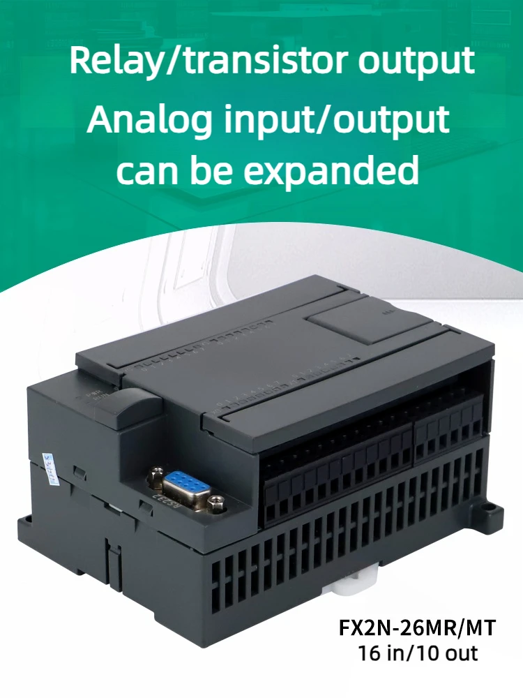 FX2N PLC Controller Industrial Board 16/26/30/40MR/T With Analog 4AD2DA Support Works2 Software Programming And Modbus RTU/TCP