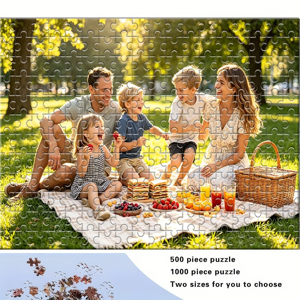 35/300/500/1000pcs Personalized Custom Photo Puzzle Family Photo Multiple Sizes Available