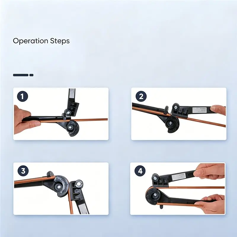 TFORU-4-In-1 Manual Pipe Bending Tool, Suitable For Copper Pipes And Aluminum Pipes,Suitable For 4.75Mm/6.35Mm/8Mm/9.52Mm