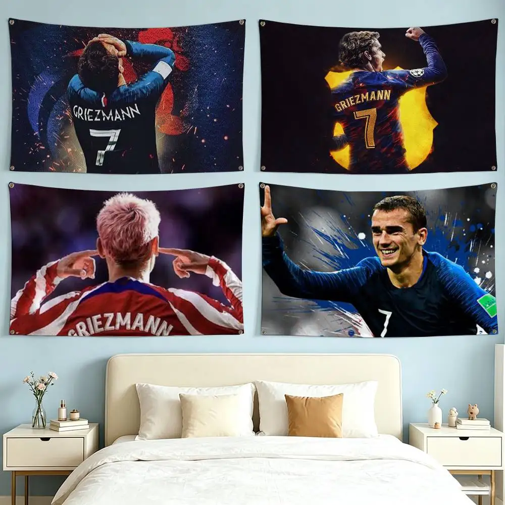A-Antoine Griezmann Flags Wall Hanging Tapestry Outdoor Garage Room Decorative flag Background Blanket