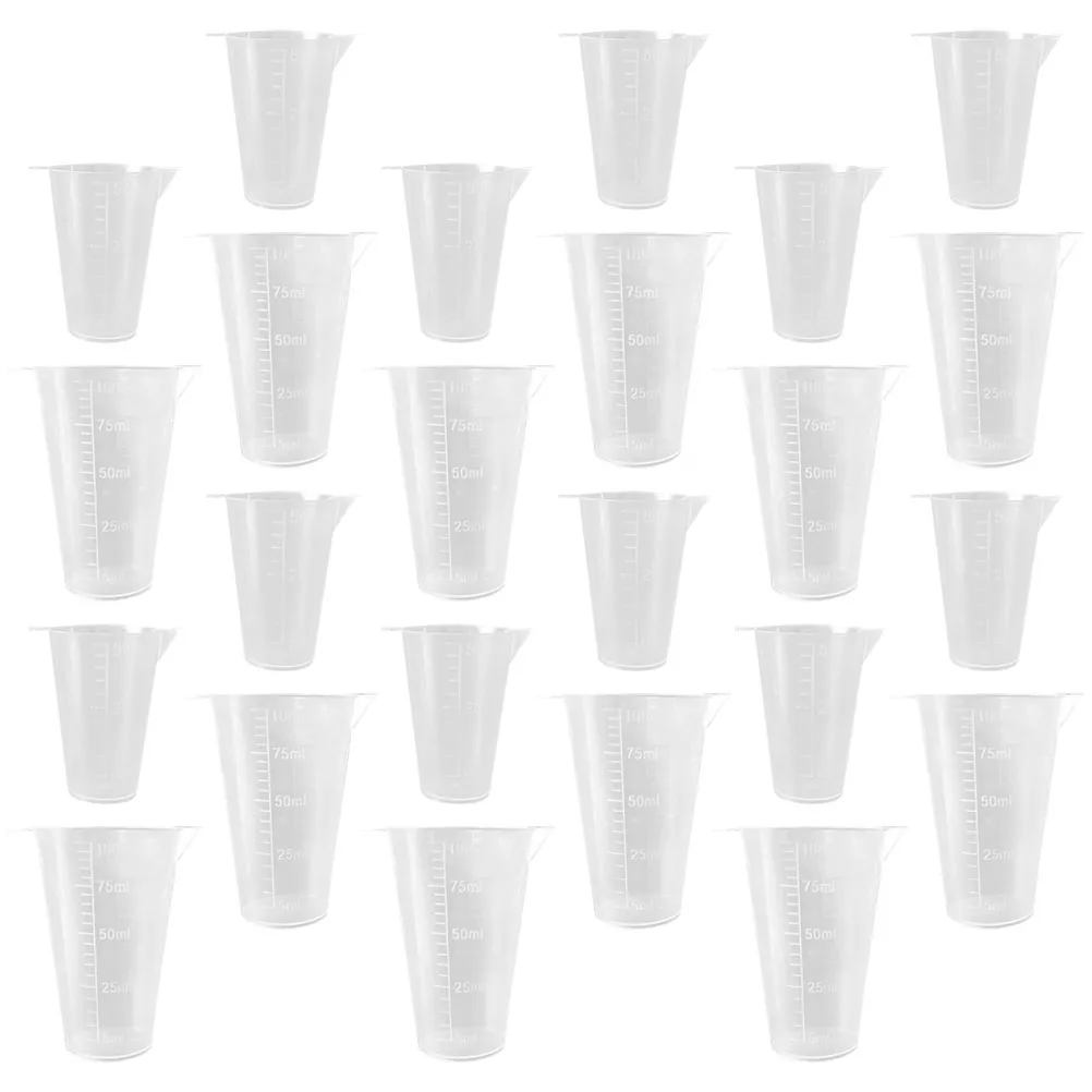 

40 Pcs Measuring Cup Sprayer Tools Small Plastic Graduated Cups Mixing Scale Garden Tool Practical Measure Thickened Material