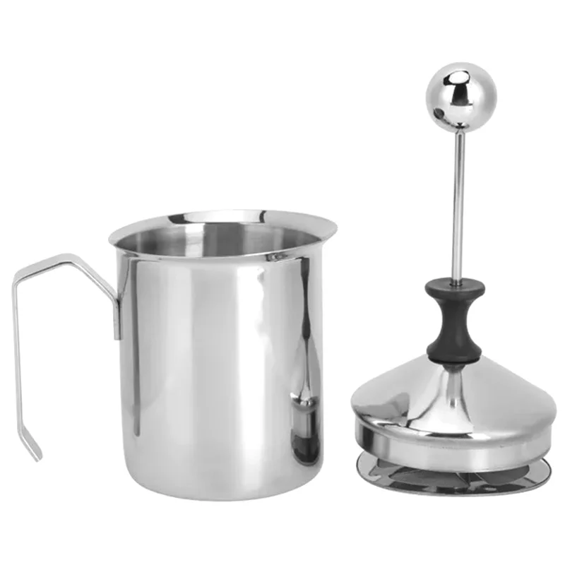 Stainless Steel Milk Frother Manual Milk Froth Whisk Coffee Shop Milk Froth Cup Latte Milk Froth Kettle