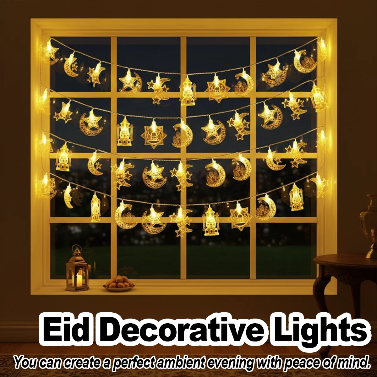 

1.5m Led Festive String Lights Decorative For Home Star Fairy Wedding Curtain Warm White Battery Holiday Battery Operated Indoor