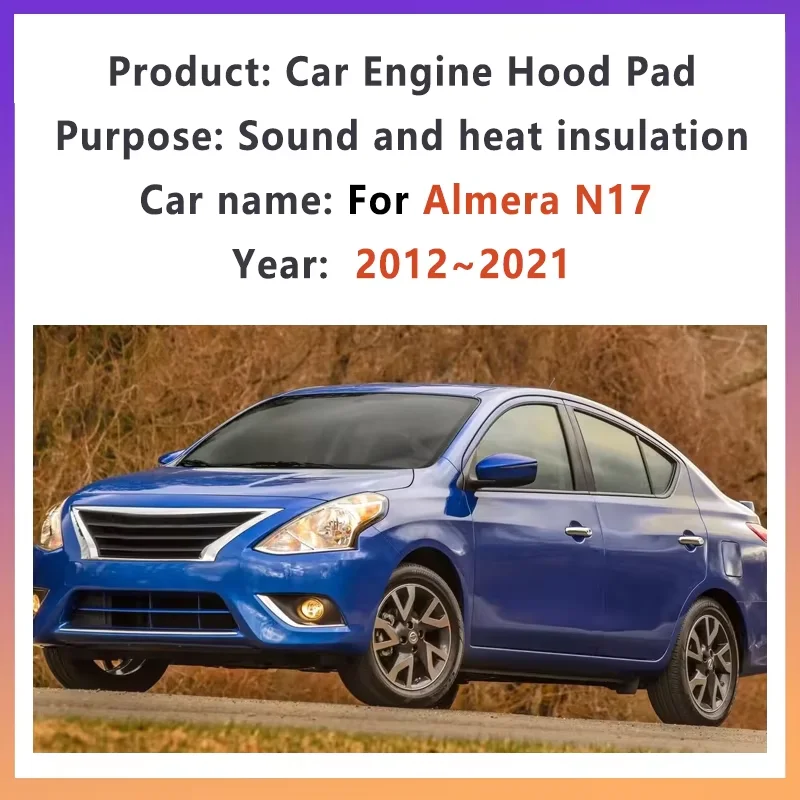

Front Hood Heat Insulation Pad Soundproof Cotton Mat Sound
