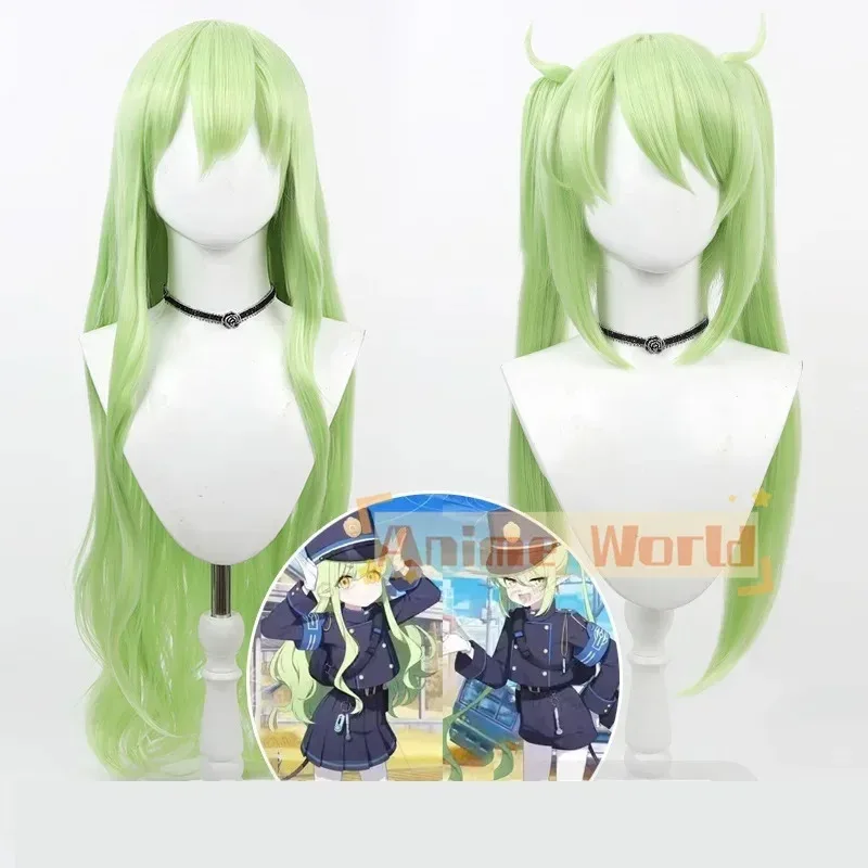 

2 Types Blue Archive Tachibana Hikari Cosplay Wig Green Synthetic Hair Heat Resistant Halloween Carnival Role Play Party