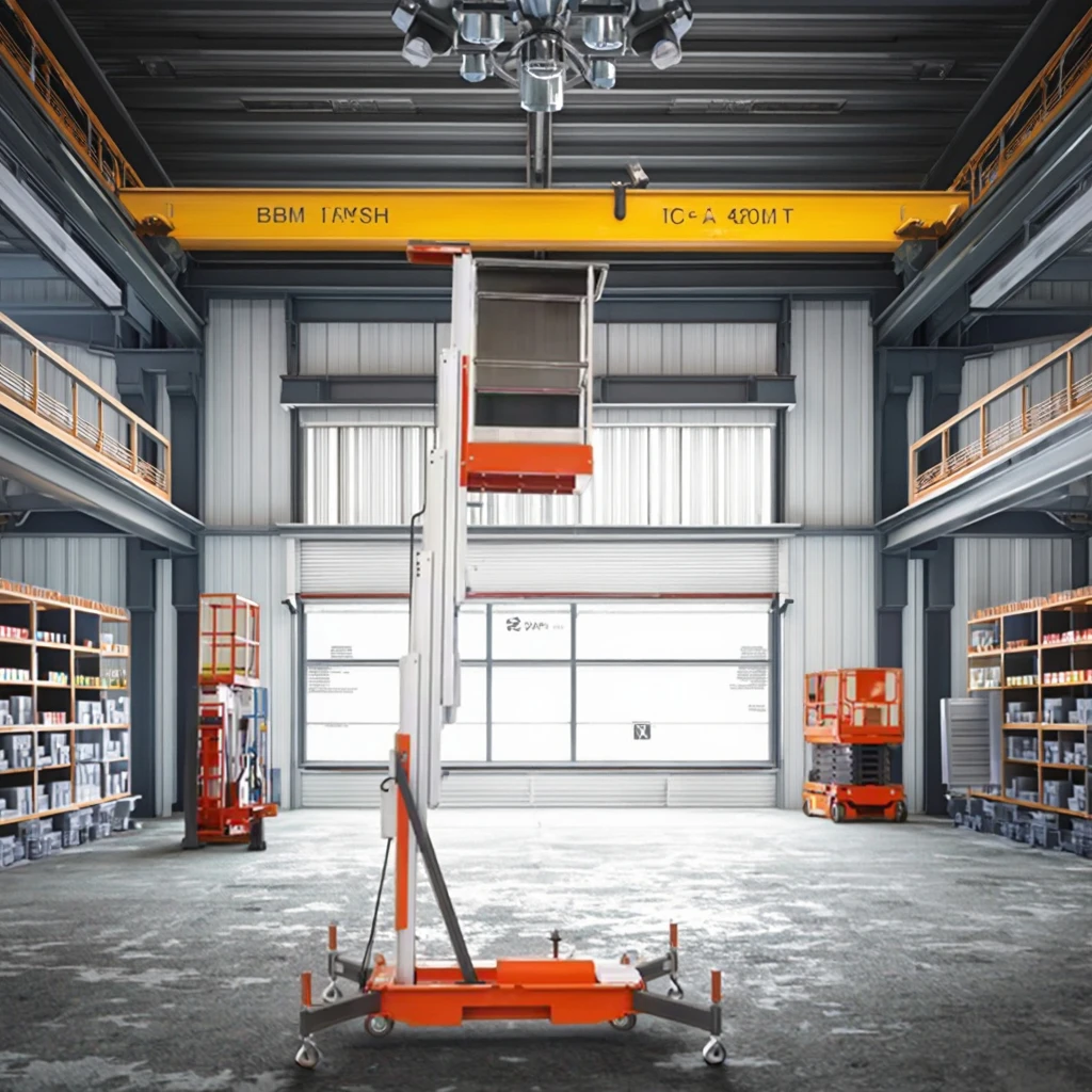 One Mast Small Electric Scissor Lift Hydraulic Aluminum Alloy Lift Platform For Lifting Goods New Condition Steel Material
