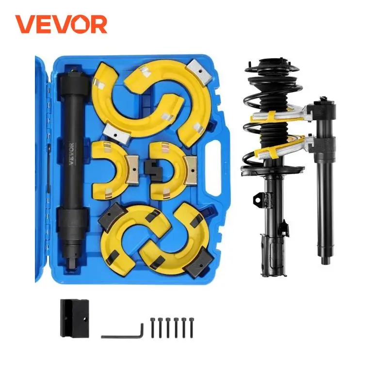 VEVOR Strut Spring Compressor Set Macpherson Strut Spring Compressor Kit Interchangeable Fork Strut Coil Extractor Remover Tool